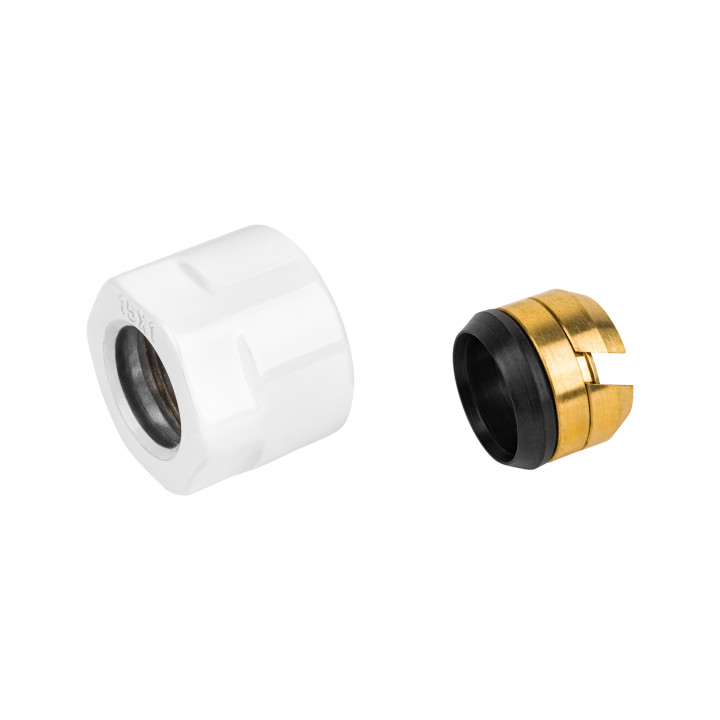 Złączka zaciskowa GW 3/4 x Cu 15mm biała