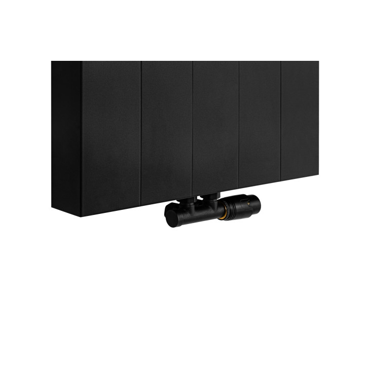 Grzejnik dekoracyjny Space SPL20 1600x500 czarny z zaworem Multiflow