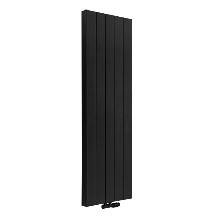 Grzejnik dekoracyjny Space SPL20 1600x500 czarny z zaworem Multiflow
