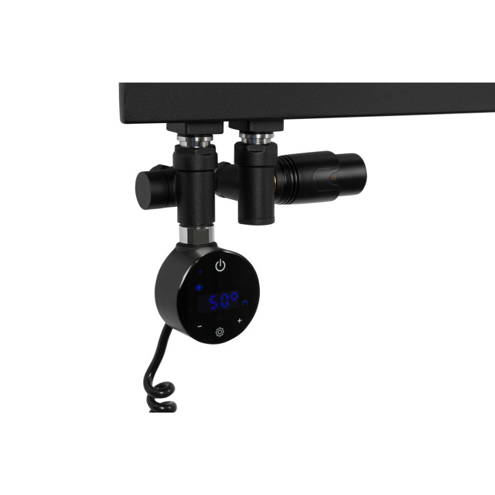 Grzejnik łazienkowy Elche EL-945x400-D50L/P-BM czarny mat