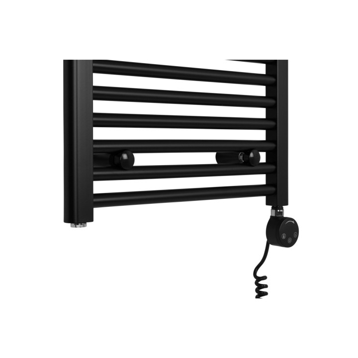 Grzejnik łazienkowy elektryczny Constans 1140x500 400W czarny prawy