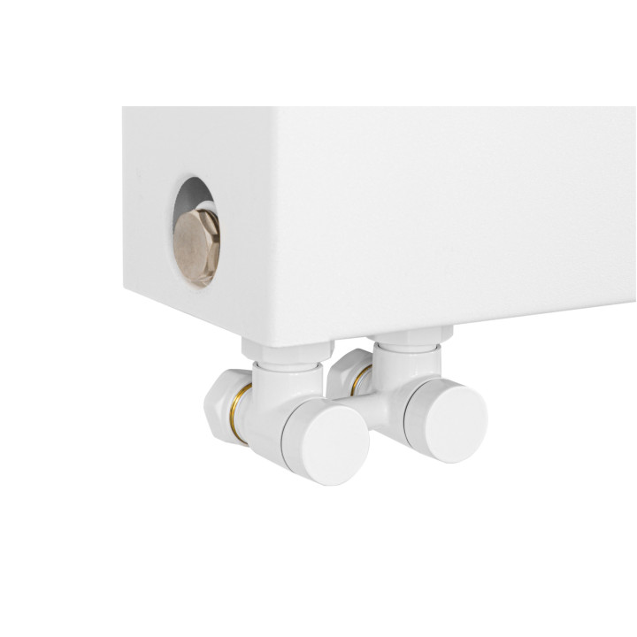Grzejnik dekoracyjny poziomy Space Line V22 600x800 biały lewy