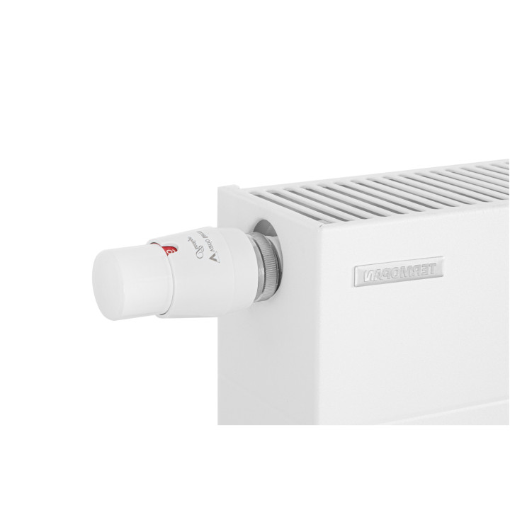 Grzejnik dekoracyjny poziomy Space Line V22 600x600 biały struktura lewy