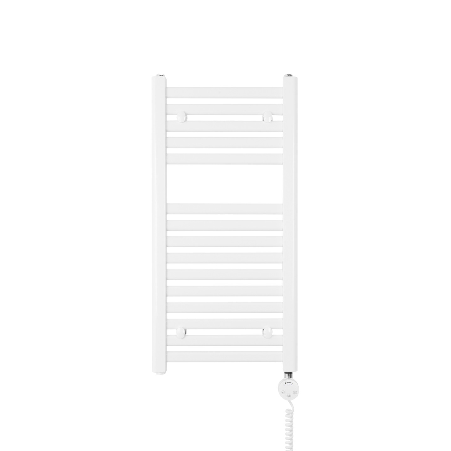 Grzejnik łazienkowy elektryczny Intention 800x500 biały 400W prawy