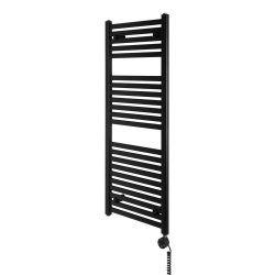 Grzejnik łazienkowy elektryczny Intention 1200x500 czarny 600W prawy