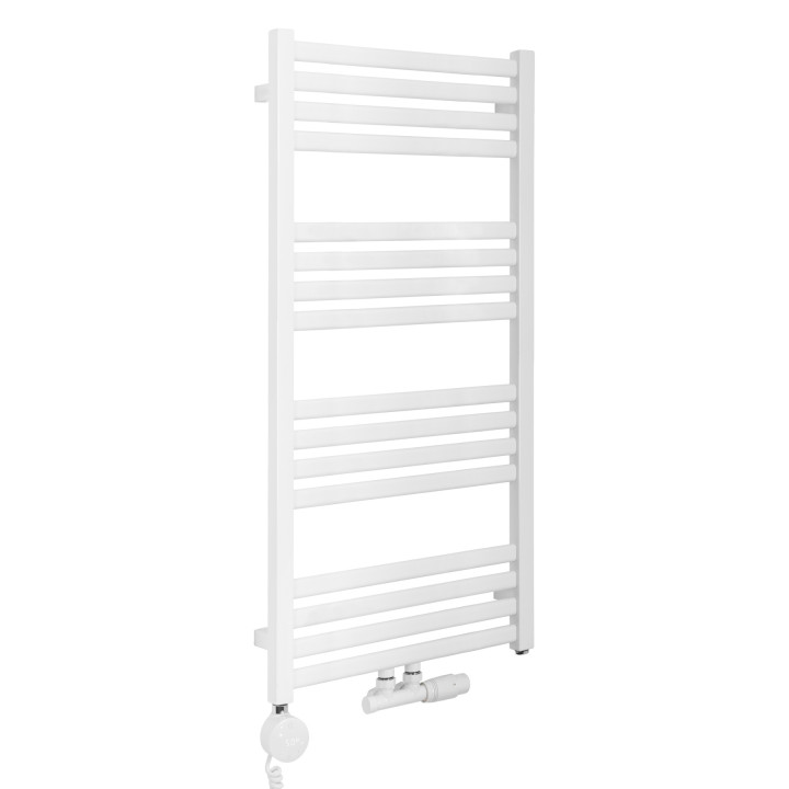 Grzejnik łazienkowy wodno-elektryczny Neso 1275x500 biały 600W
