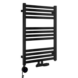 Grzejnik łazienkowy wodno-elektryczny Neso 735x500 czarny 300W