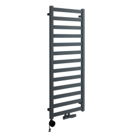Grzejnik łazienkowy wodno-elektryczny Hati 1272x500 grafit 600W