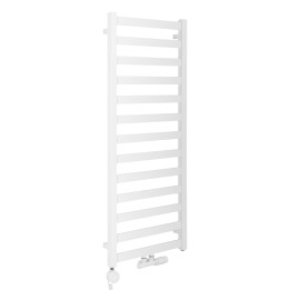Grzejnik łazienkowy wodno-elektryczny Hati 1272x500 biały 600W