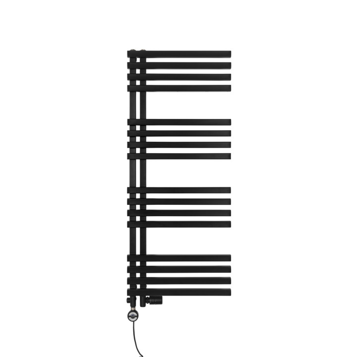 Grzejnik łazienkowy Lolly LO-1200x500-D50L/P-BM czarny