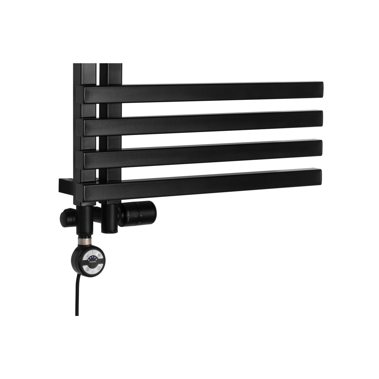 Grzejnik łazienkowy Lolly LO-1200x500-D50L/P-BM czarny