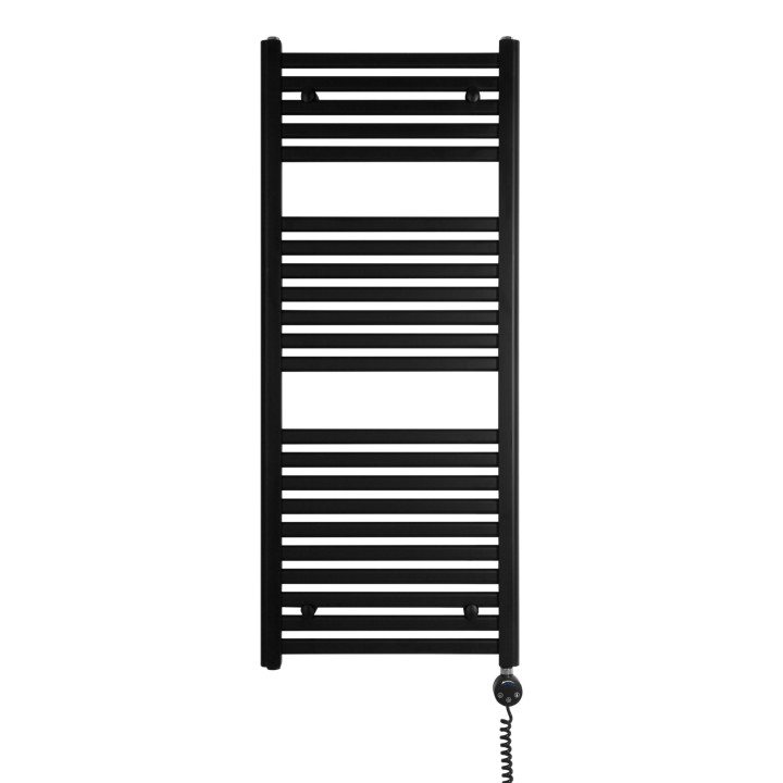 Grzejnik łazienkowy elektryczny Intention 1200x500 czarny 600W lewy