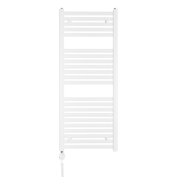Grzejnik łazienkowy elektryczny Intention 1200x500 biały 600W lewy