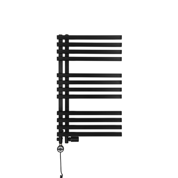 Grzejnik łazienkowy wodno-elektryczny Lolly 870x500mm, 400W, czarny