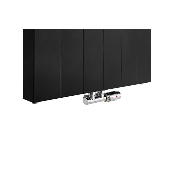 Grzejnik dekoracyjny pionowy Space SPL20E 1600x600 czarny struktura