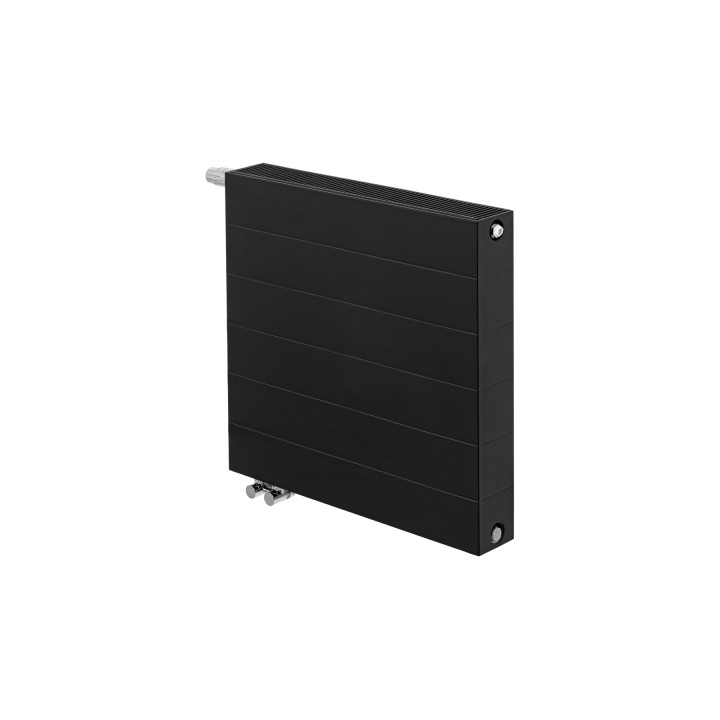 Grzejnik dekoracyjny poziomy Space SPL22E 600x600 czarny lewy