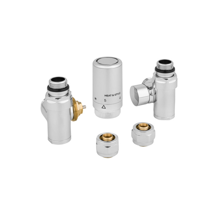 Zestaw termostatyczny HYBRID VALVE NEW, chrom lewy