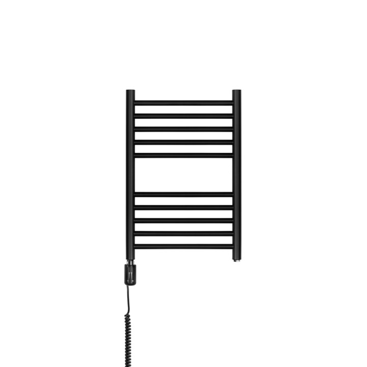 Grzejnik łazienkowy elektryczny Noemi 585x400 200W lewy czarny