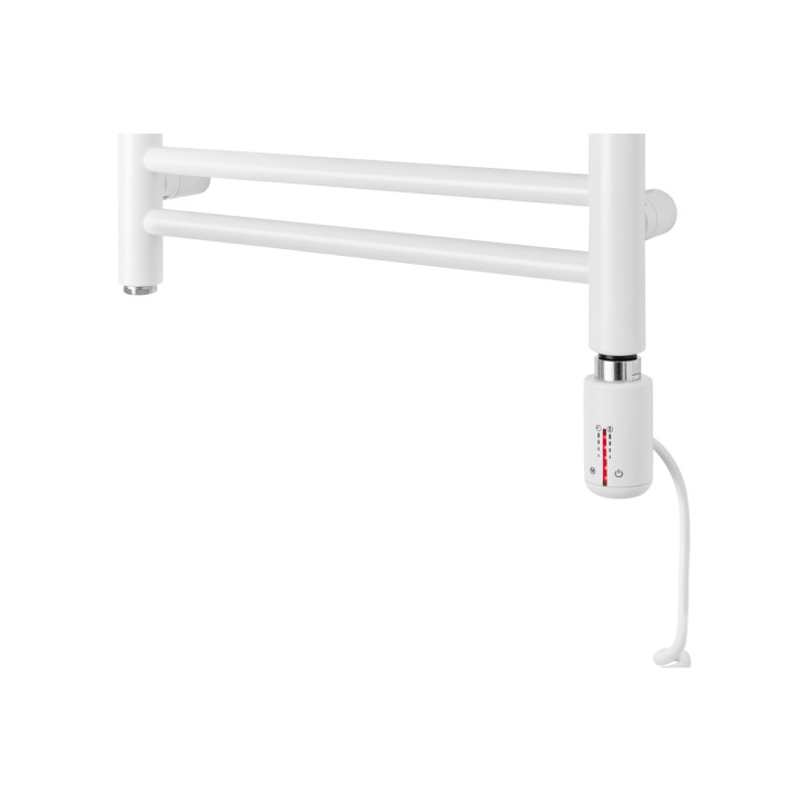Grzejnik łazienkowy elektryczny Noemi 585x400 200W prawy biały mat