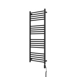 Grzejnik łazienkowy elektryczny Noemi 1215x500 600W prawy czarny