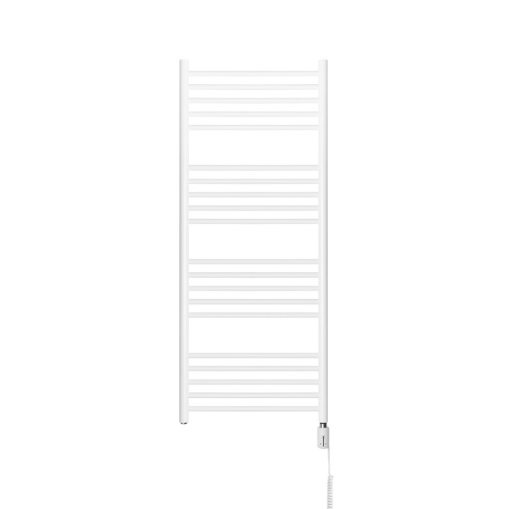 Grzejnik łazienkowy elektryczny Noemi 1215x500 600W prawy biały mat