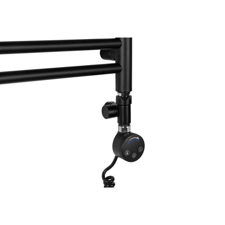 Grzejnik łazienkowy wodno-elektryczny Noemi 585x400 czarny HYBRID VALVE NEW + SAMBA