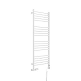 Grzejnik łazienkowy wodno-elektryczny Noemi 1215x500 biały mat SINGLE PIPE VALVE + TANGO