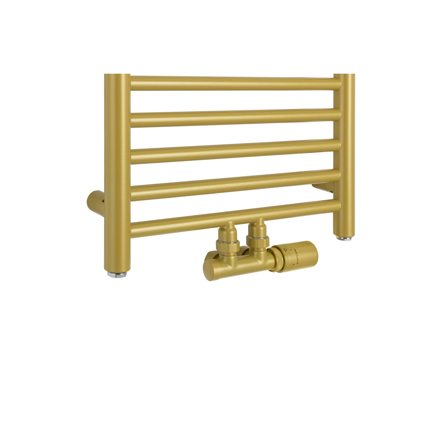 Grzejnik łazienkowy wodno-elektryczny Noemi 900x400 D50 złoty MFN + SAMBA