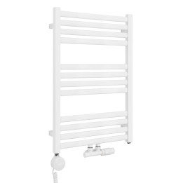 Grzejnik łazienkowy wodno-elektryczny Neso 735x500 biały 300W, zawór Multiflow NEW