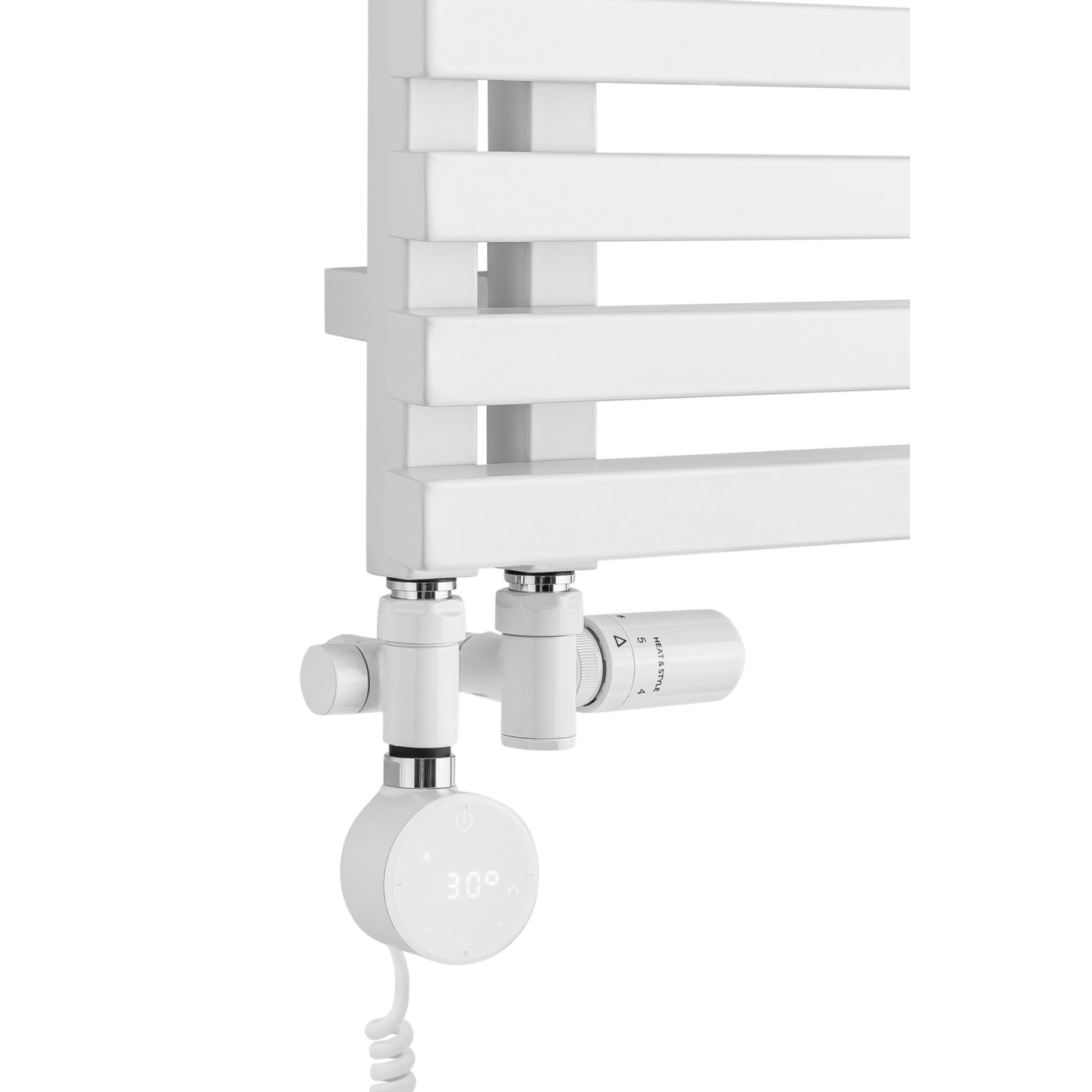 Grzejnik łazienkowy Lolly LO-870x400-D50L/P-W biały