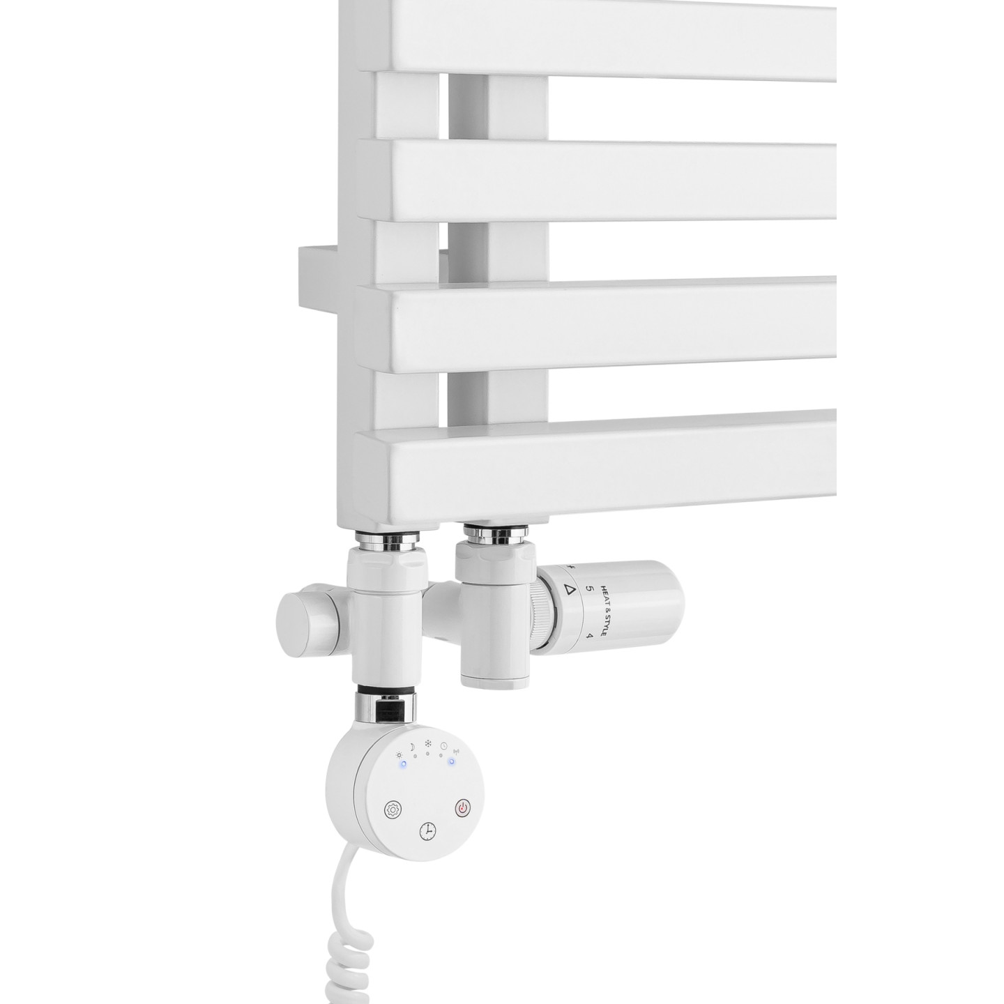 Grzejnik łazienkowy Lolly LO-870x400-D50L/P-W biały