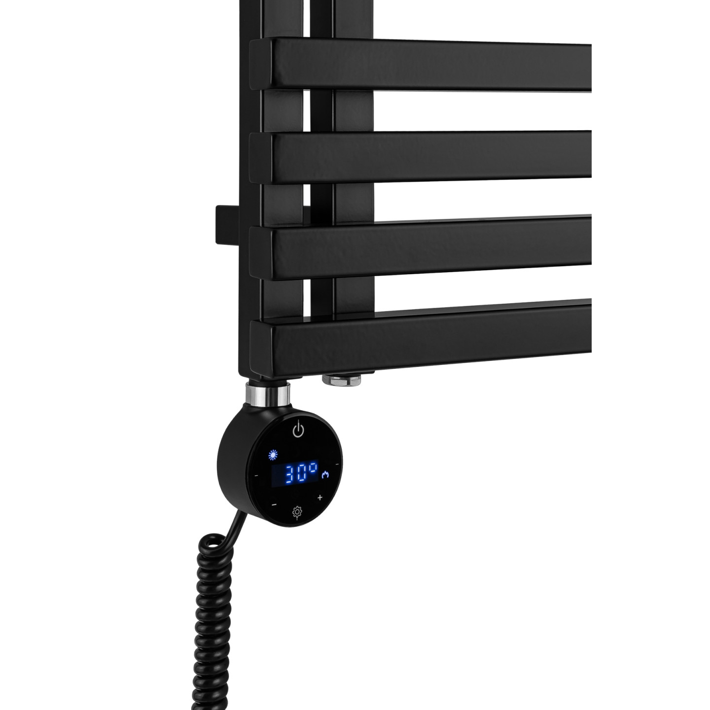 Grzejnik łazienkowy Lolly LO-870x400-D50L/P-B czarny