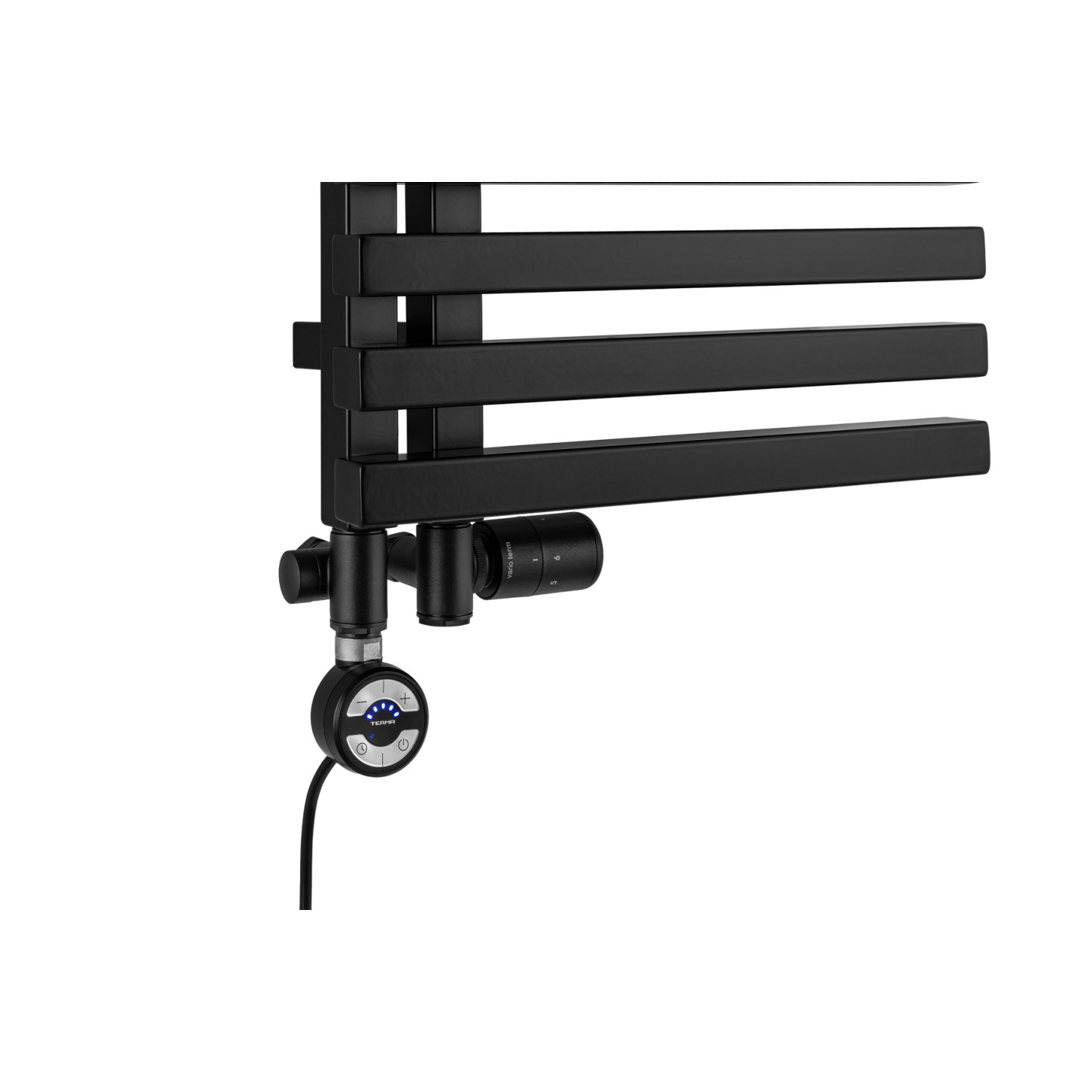 Grzejnik łazienkowy Lolly LO-870x400-D50L/P-B czarny