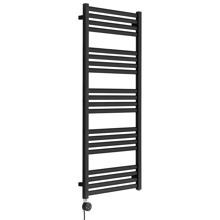 Grzejnik łazienkowy elektryczny Neso 1275x500 600W czarny lewy