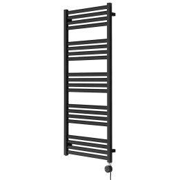 Grzejnik łazienkowy elektryczny Neso 1275x500 600W czarny prawy