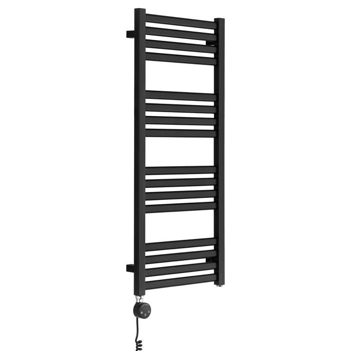 Grzejnik łazienkowy elektryczny Neso 1005x400 400W czarny lewy