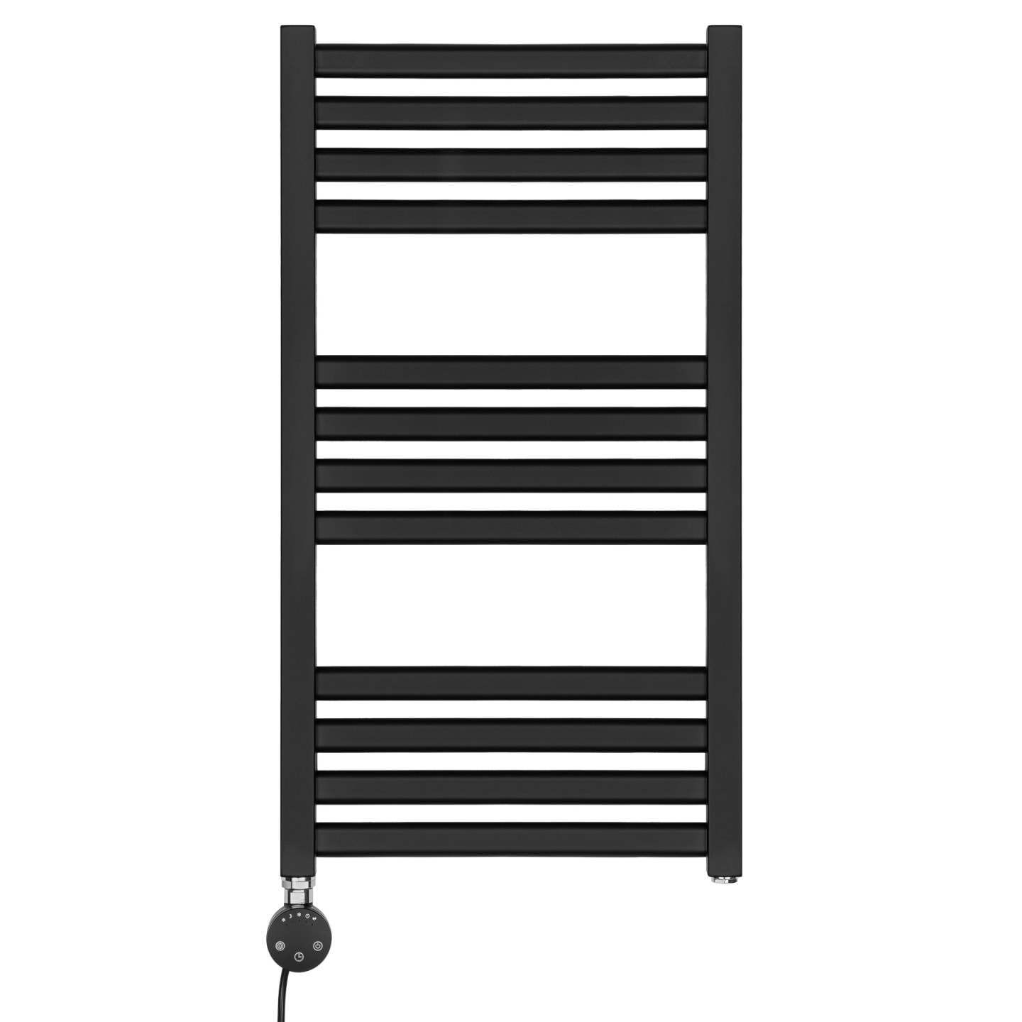 Grzejnik łazienkowy elektryczny Neso 735x400 300W czarny lewy