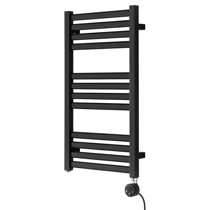 Grzejnik łazienkowy elektryczny Neso 735x400 300W czarny prawy