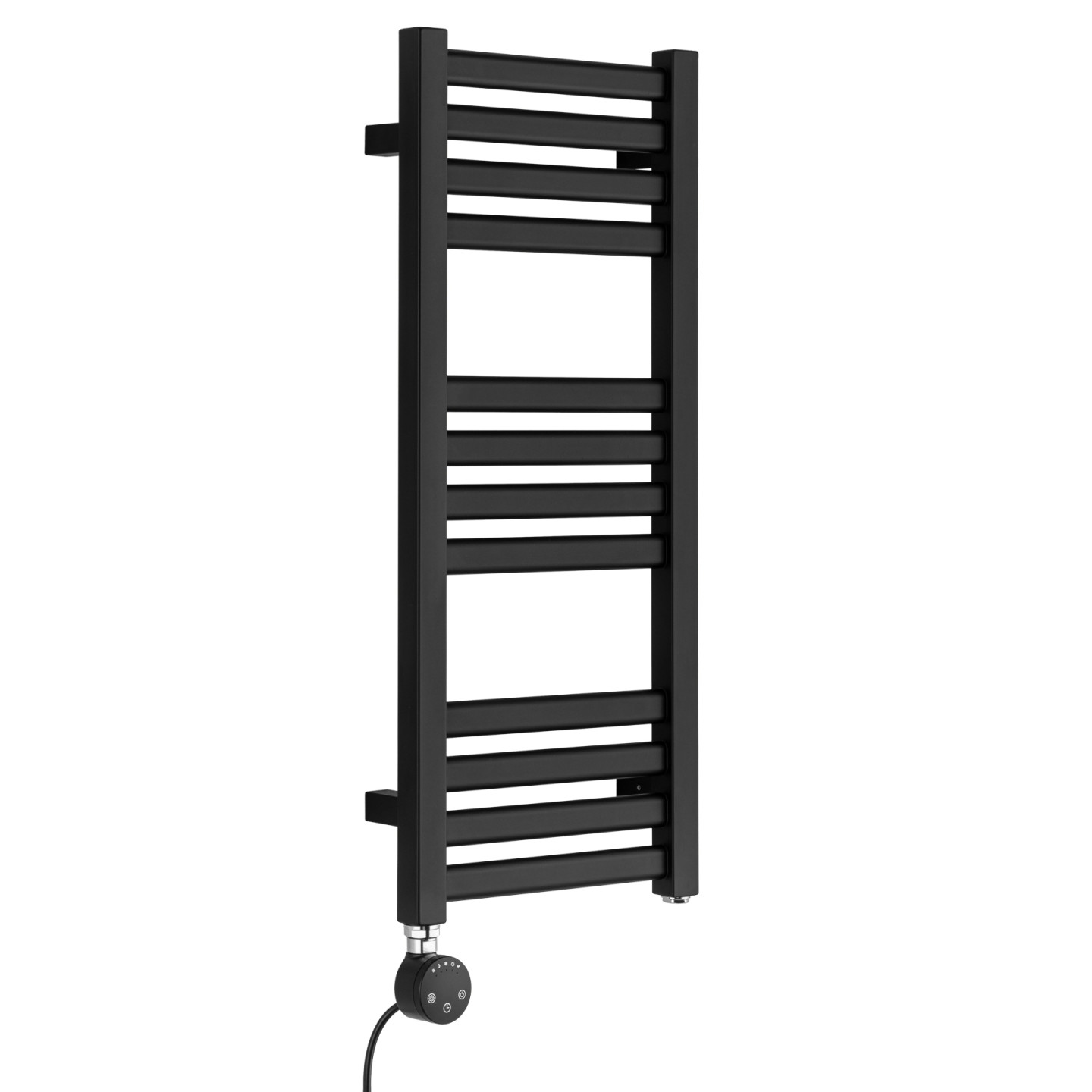 Grzejnik łazienkowy elektryczny Neso 735x300 200W czarny lewy