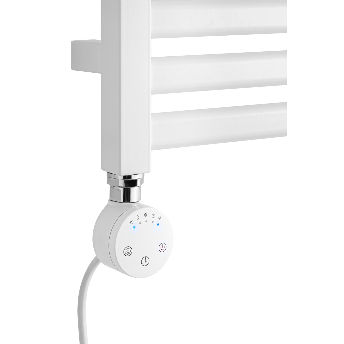 Grzejnik łazienkowy elektryczny Neso 1275x500 600W biały lewy