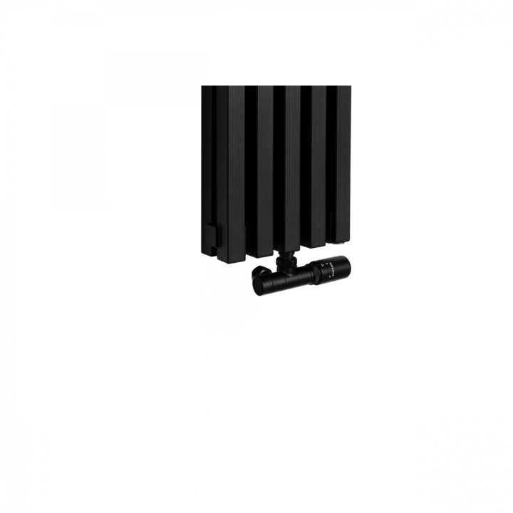 Grzejnik dekoracyjny EXTREME 1600x240 czarny z zaworem SPV