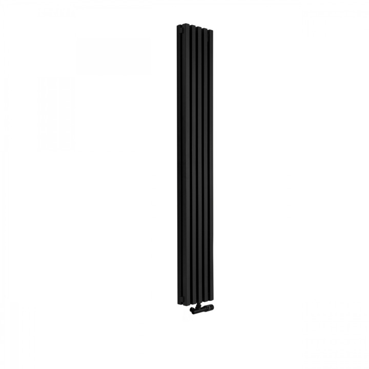 Grzejnik dekoracyjny EXTREME 1600x240 czarny z zaworem SPV