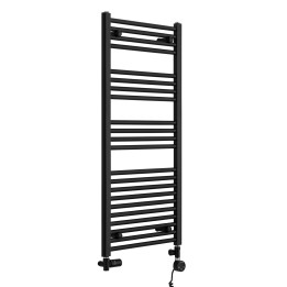 Grzejnik łazienkowy wodno-elektryczny Constans 1140x500 czarny 600W