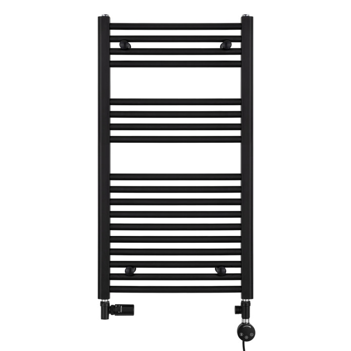 Grzejnik łazienkowy wodno-elektryczny Constans 900x500 czarny 300W
