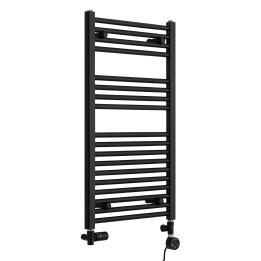 Grzejnik łazienkowy wodno-elektryczny Constans 900x500 czarny 300W