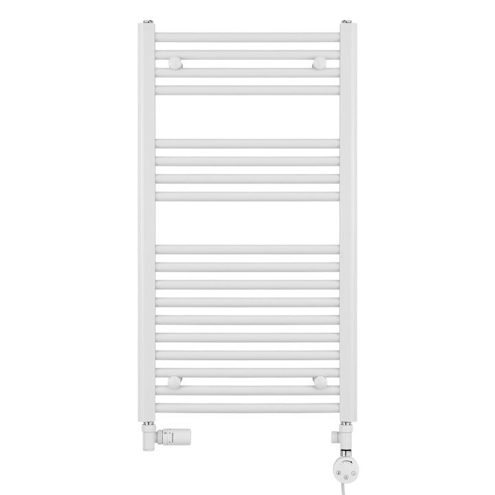 Grzejnik łazienkowy wodno-elektryczny Constans 900x500 biały 400W