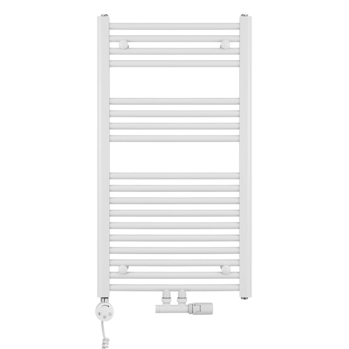 Grzejnik łazienkowy wodno-elektryczny Constans 900x500 D50 biały 400W