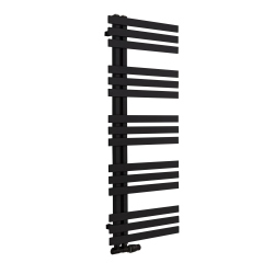 Grzejnik łazienkowy Elche EL-1200x500-D50L/P-BM czarna mat